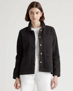 Quince Organic Comfort Stretch Chore Jacket
Black Size Small